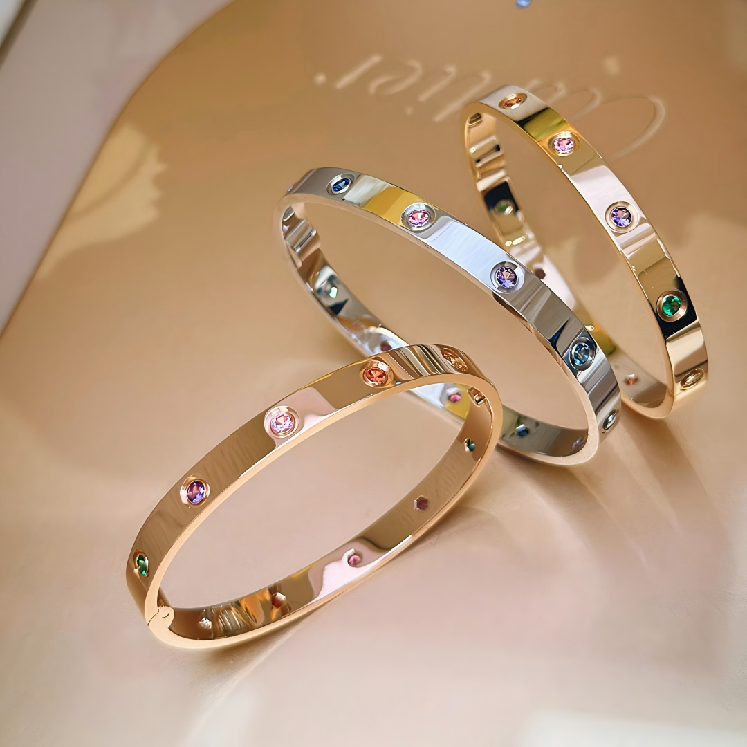 [⭐Maelin] 2026 RAINBOW LOVE BRACELET 6.1MM  10 DIAMONDS