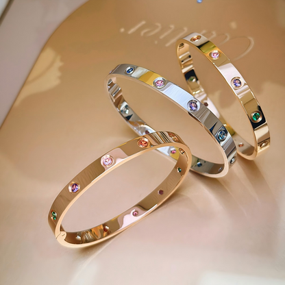 [⭐Maelin] 2026 RAINBOW LOVE BRACELET 6.1MM  10 DIAMONDS