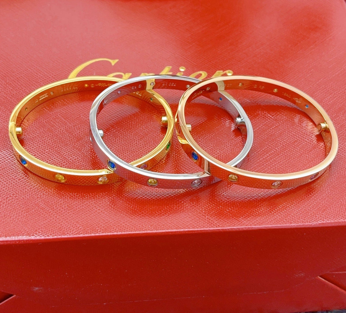 [⭐Maelin] 2026 RAINBOW LOVE BRACELET 6.1MM  10 DIAMONDS