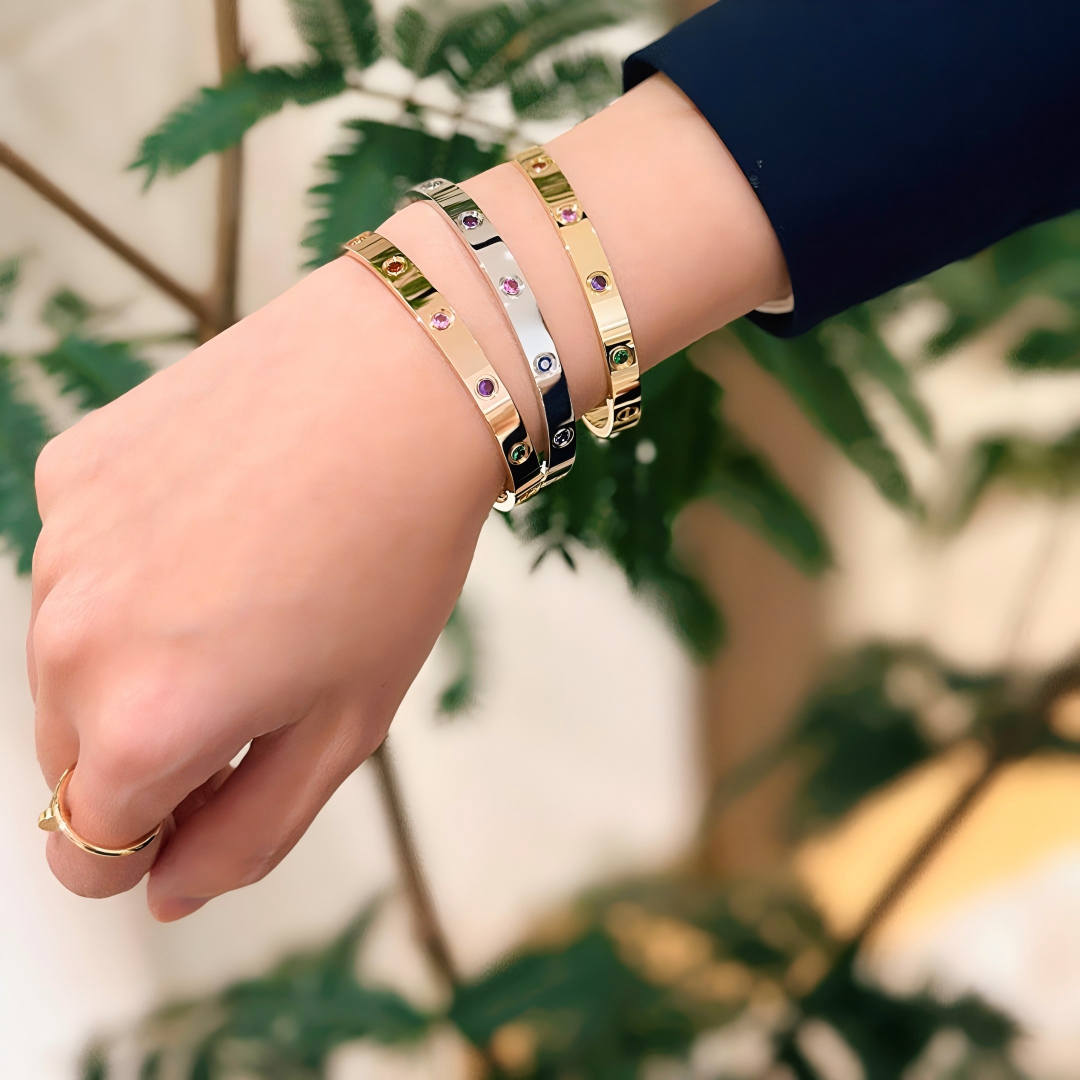 [⭐Maelin] 2026 RAINBOW LOVE BRACELET 6.1MM  10 DIAMONDS