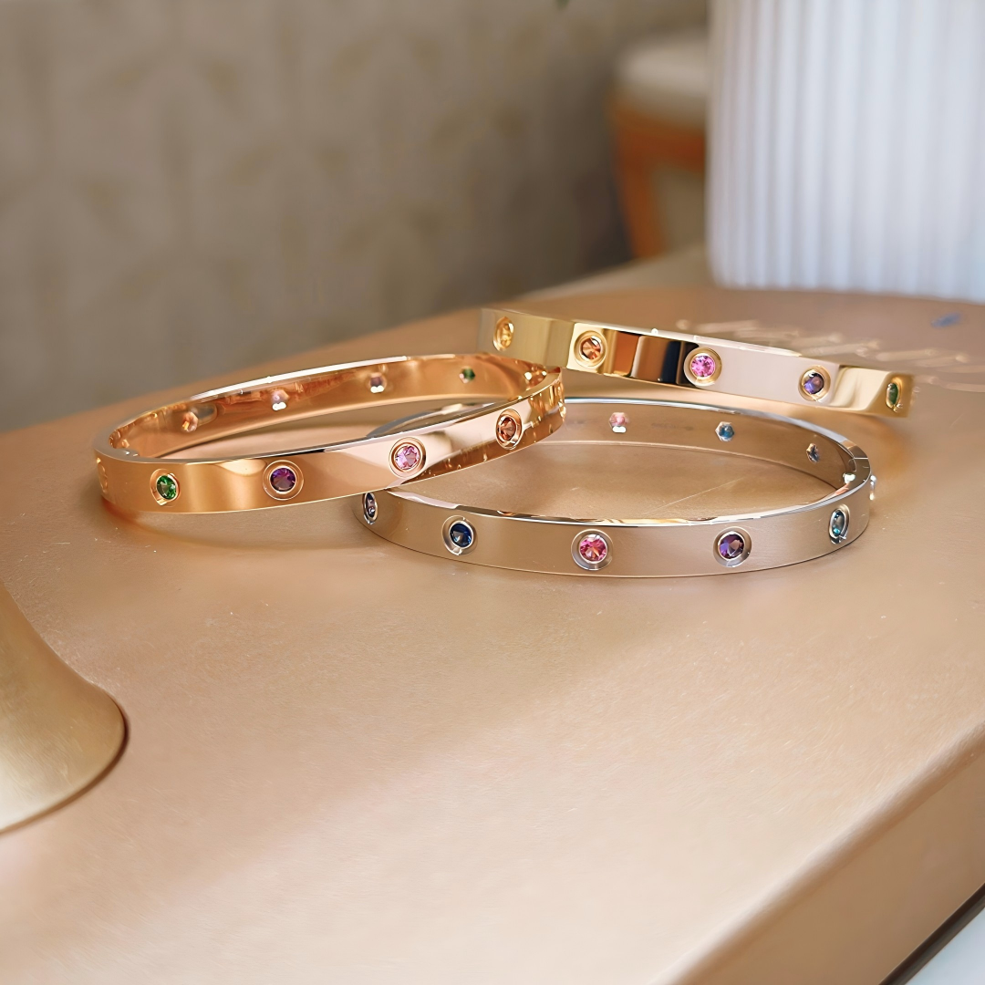 [⭐Maelin] 2026 RAINBOW LOVE BRACELET 6.1MM  10 DIAMONDS