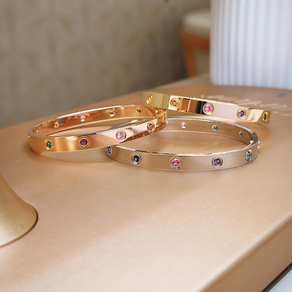 [⭐Maelin] 2026 RAINBOW LOVE BRACELET 6.1MM  10 DIAMONDS