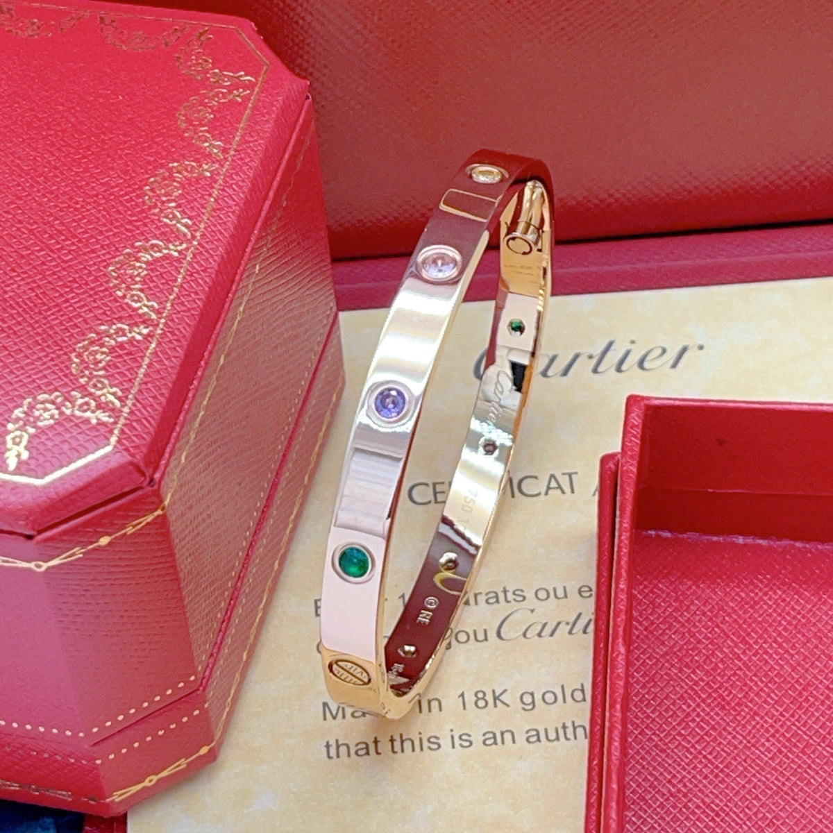 [⭐Maelin] 2026 RAINBOW LOVE BRACELET 6.1MM  10 DIAMONDS