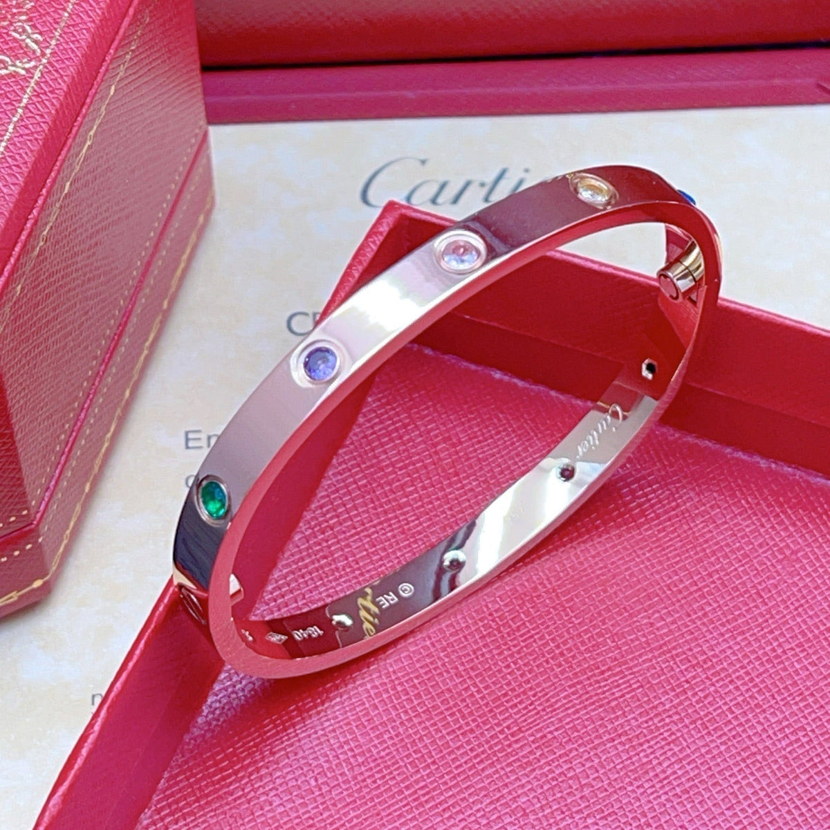 [⭐Maelin] 2026 RAINBOW LOVE BRACELET 6.1MM  10 DIAMONDS