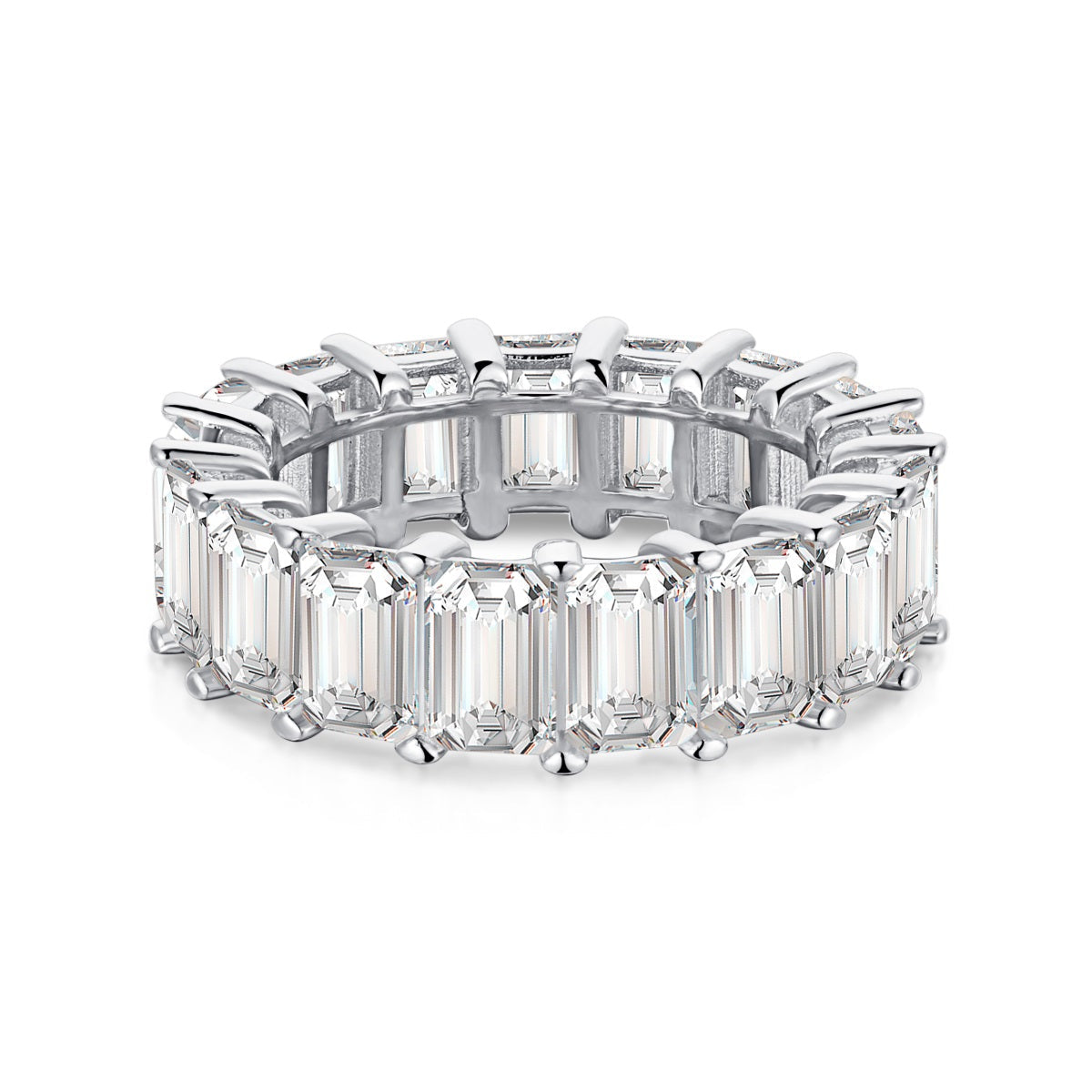 [Maelin Jewelry]0.75 Carat Elegant Emerald Cut Tennis Ring
