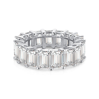[Maelin Jewelry]0.75 Carat Elegant Emerald Cut Tennis Ring
