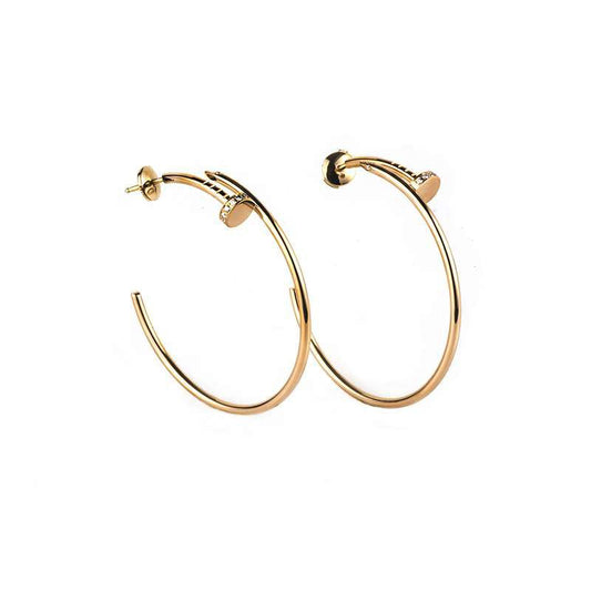 [⭐Maelin]JUSTE EARRINGS GOLD DIAMONDS 1.8MM