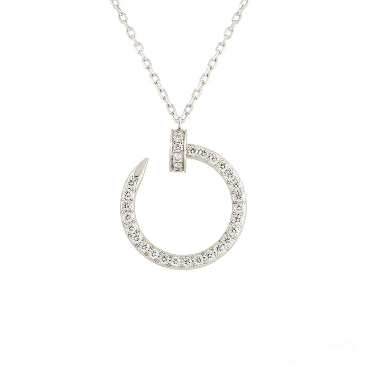 [⭐Maelin]JUSTE NECKLACE SILVER DIAMONDS
