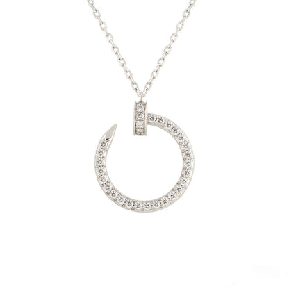 [⭐Maelin]JUSTE NECKLACE SILVER DIAMONDS