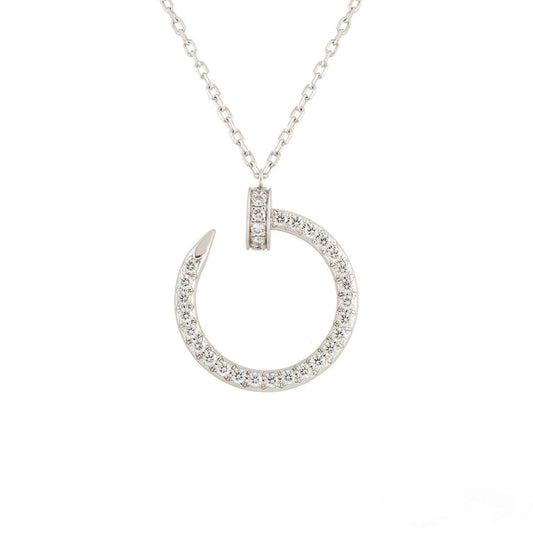 [⭐Maelin]JUSTE NECKLACE SILVER DIAMONDS