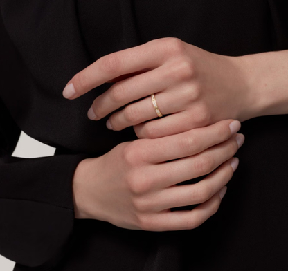 [⭐Maelin]LOVE RING 2.6mm-wide full-diamond ring Gold