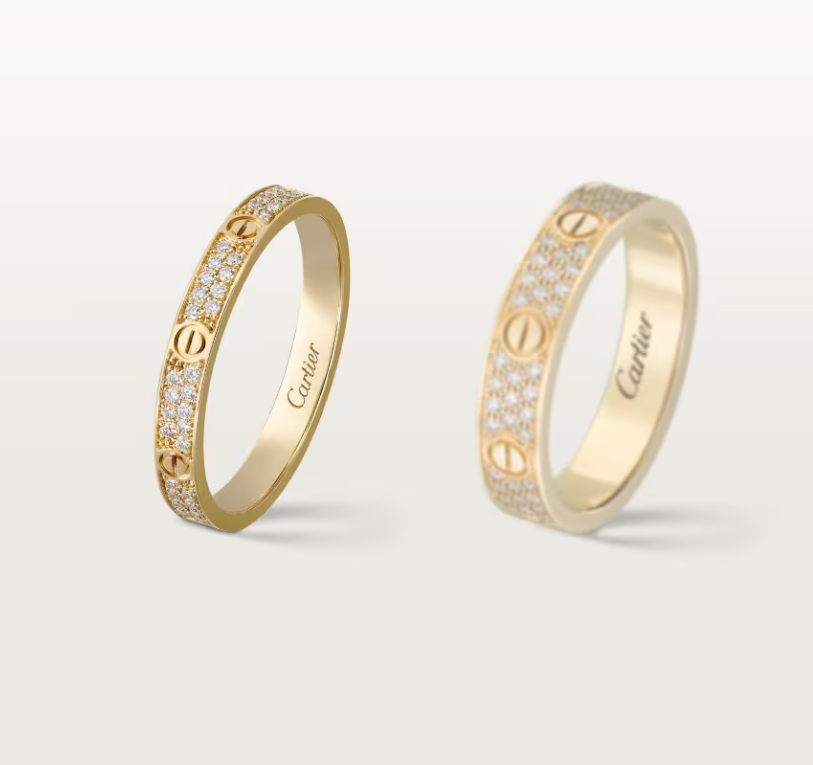 [⭐Maelin]LOVE RING 2.6mm-wide full-diamond ring Gold