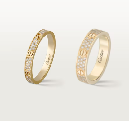 [⭐Maelin]LOVE RING 2.6mm-wide full-diamond ring Gold
