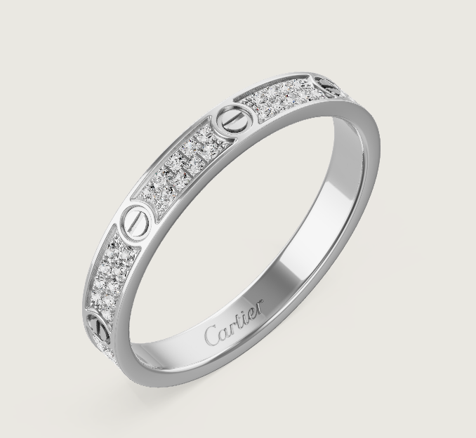 [⭐Maelin]LOVE RING 2.6mm-wide full-diamond ring silver
