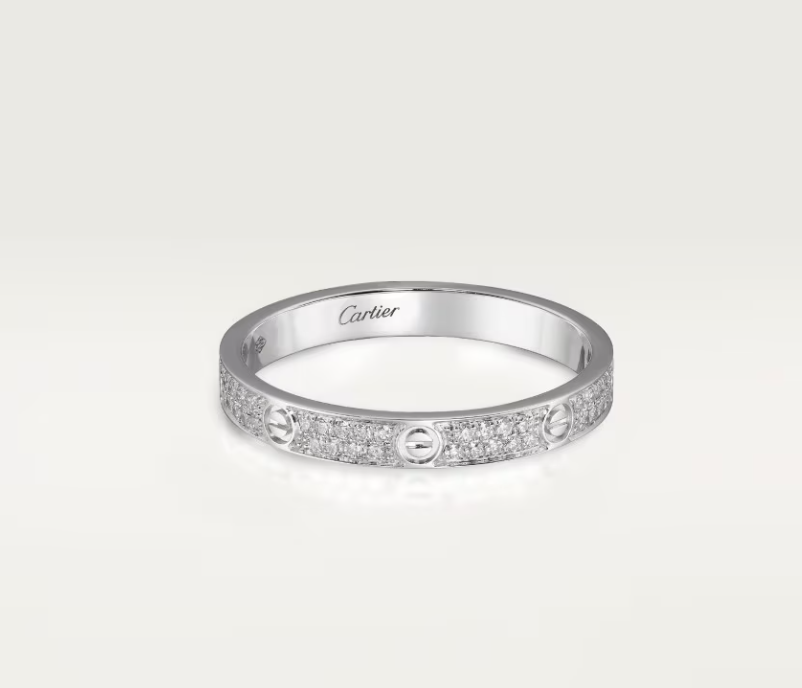 [⭐Maelin]LOVE RING 2.6mm-wide full-diamond ring silver