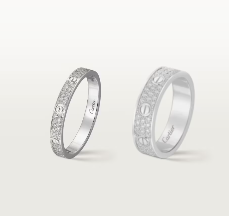 [⭐Maelin]LOVE RING 2.6mm-wide full-diamond ring silver