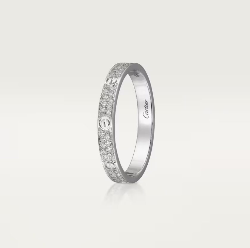 [⭐Maelin]LOVE RING 2.6mm-wide full-diamond ring silver