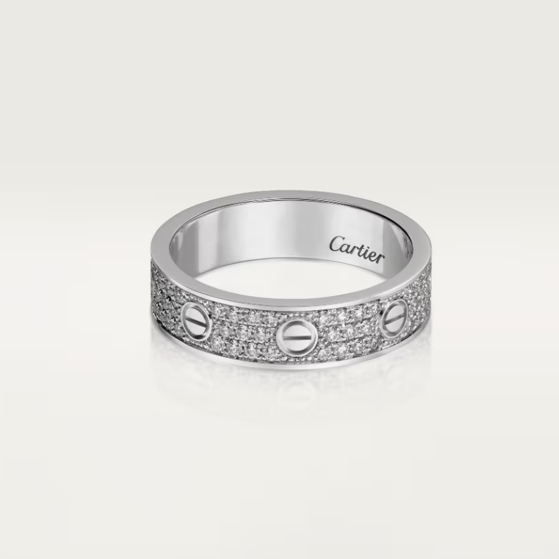[⭐Maelin]LOVE RING 4mm-wide full-diamond ring silver