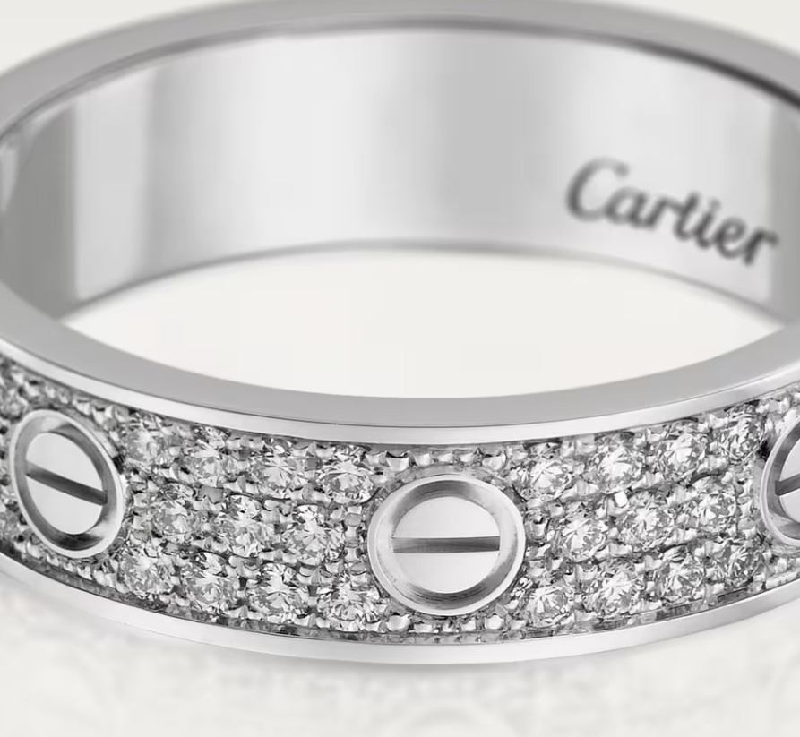 [⭐Maelin]LOVE RING 4mm-wide full-diamond ring silver