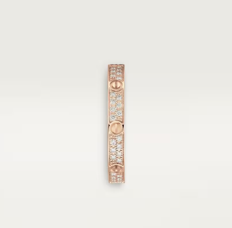 [⭐Maelin]LOVE RING 2.6mm-wide full-diamond ring Rose Gold