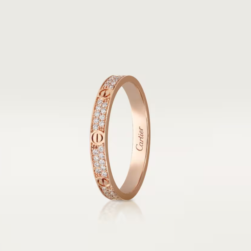[⭐Maelin]LOVE RING 2.6mm-wide full-diamond ring Rose Gold