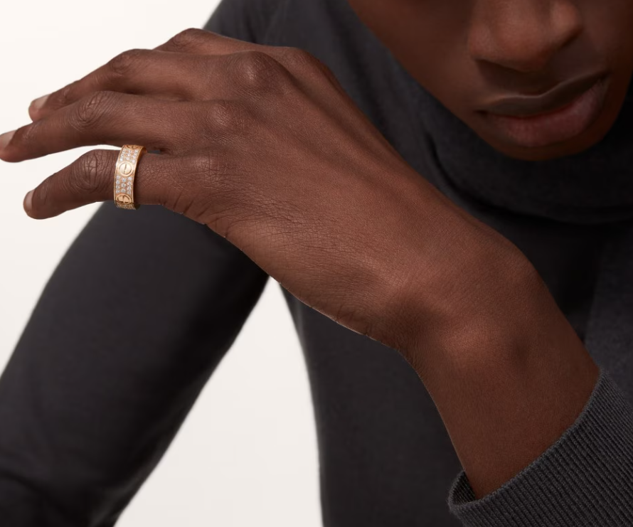 [⭐Maelin]LOVE RING 6.5mm-wide full-diamond ring Rose Gold