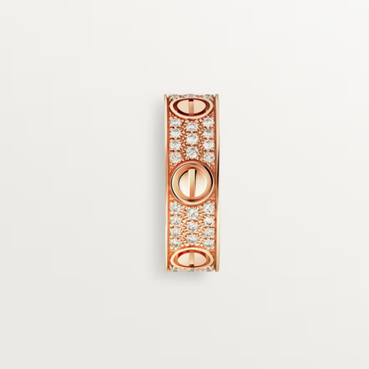 [⭐Maelin]LOVE RING 6.5mm-wide full-diamond ring Rose Gold