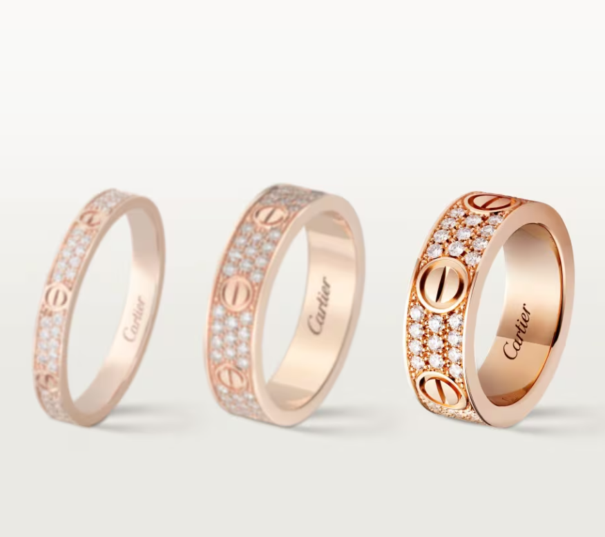 [⭐Maelin]LOVE RING 6.5mm-wide full-diamond ring Rose Gold