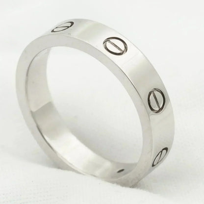 [⭐Maelin]LOVE RING 4MM 1 DIAMOND SILVER