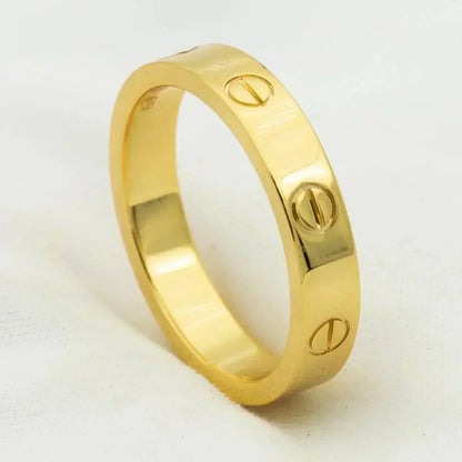 [⭐Maelin]LOVE RING 4MM 1 DIAMOND GOLD