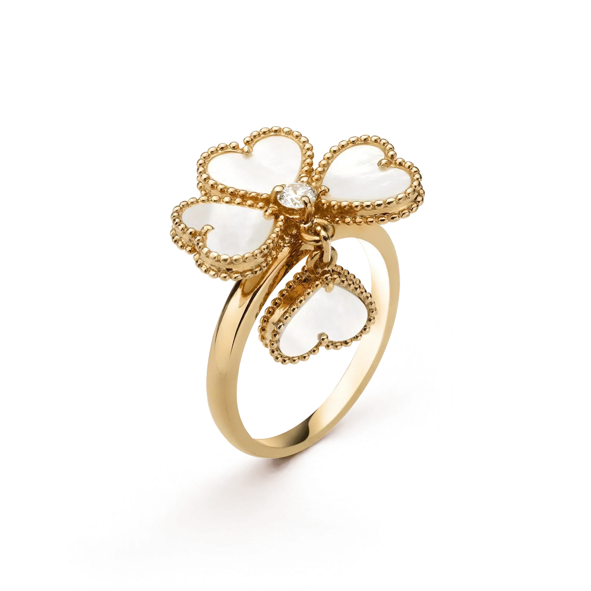 [⭐Maelin]SWEET CLOVER WHITE MOP RING