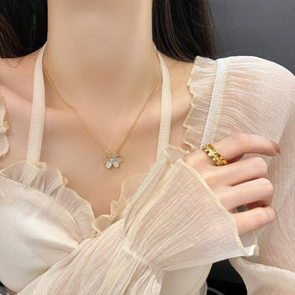 [⭐Maelin]FLOWER DIAMOND NECKLACE