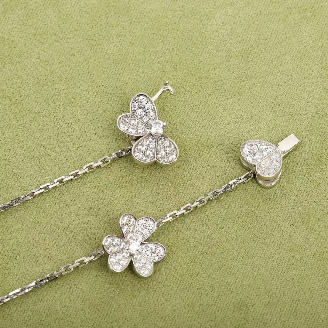 [⭐Maelin]FRIVOLE SILVER 9 FLOWERS NECKLACE