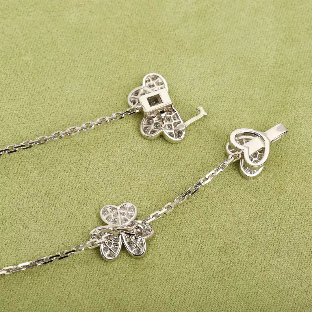 [⭐Maelin]FRIVOLE SILVER 9 FLOWERS NECKLACE