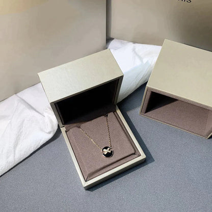 [⭐Maelin]JEUX DE ROSE GOLD DIAMOND NECKLACE