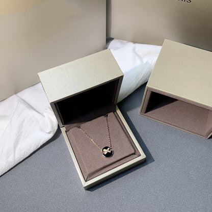 [⭐Maelin]JEUX DE PINK GOLD DIAMOND NECKLACE