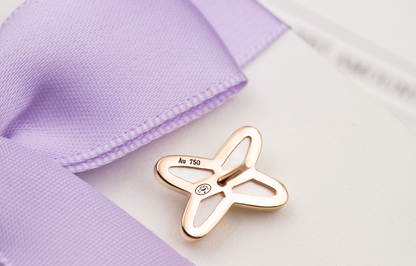 [⭐Maelin]JEUX DE WHITE MOP PINK GOLD DIAMOND EARRINGS