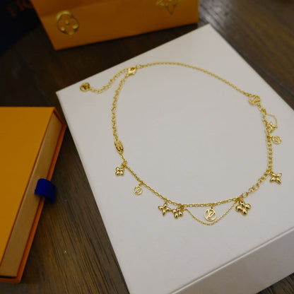 [⭐Maelin]BLOOMING SUPPLE NECKLACE BRASS