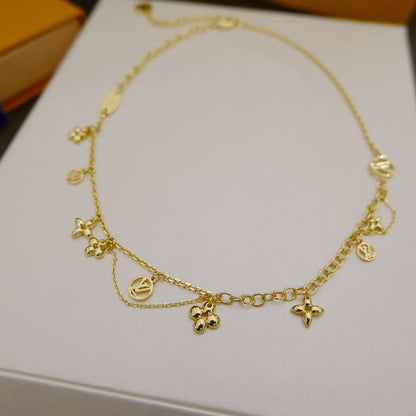 [⭐Maelin]BLOOMING SUPPLE NECKLACE BRASS