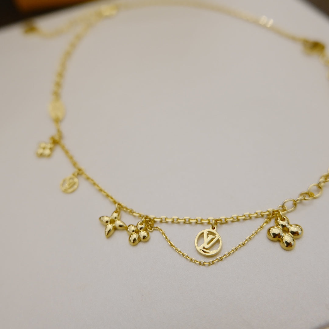 [⭐Maelin]BLOOMING SUPPLE NECKLACE BRASS