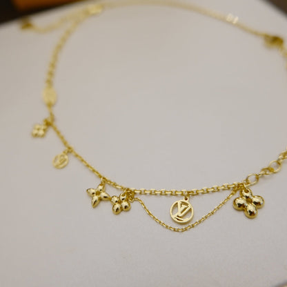 [⭐Maelin]BLOOMING SUPPLE NECKLACE BRASS