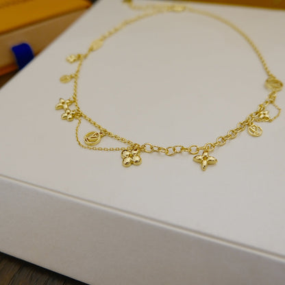 [⭐Maelin]BLOOMING SUPPLE NECKLACE BRASS