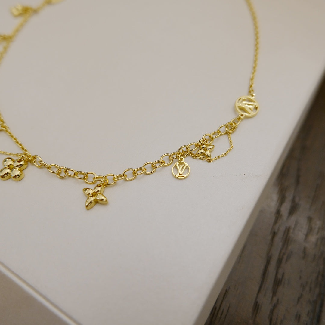 [⭐Maelin]BLOOMING SUPPLE NECKLACE BRASS