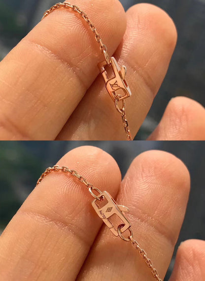[⭐Maelin]BLOSSOM PENDANT PINK GOLD AND DIAMOND
