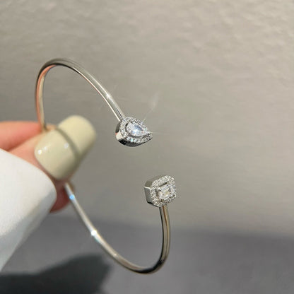 [⭐Maelin]JONC FLEX MY TWIN TOI & MOI SILVER DIAMOND BRACELET