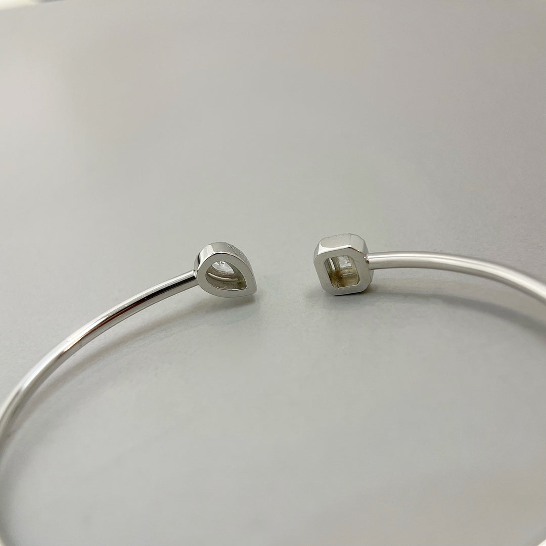 [⭐Maelin]JONC FLEX MY TWIN TOI & MOI SILVER DIAMOND BRACELET