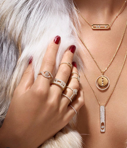 [⭐Maelin]Demo MOVE PM NECKLACE PINK GOLD DIAMOND
