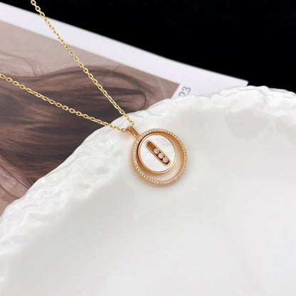 [⭐Maelin]Demo MOVE MM NACRE BLANCHE DIAMOND NECKLACE