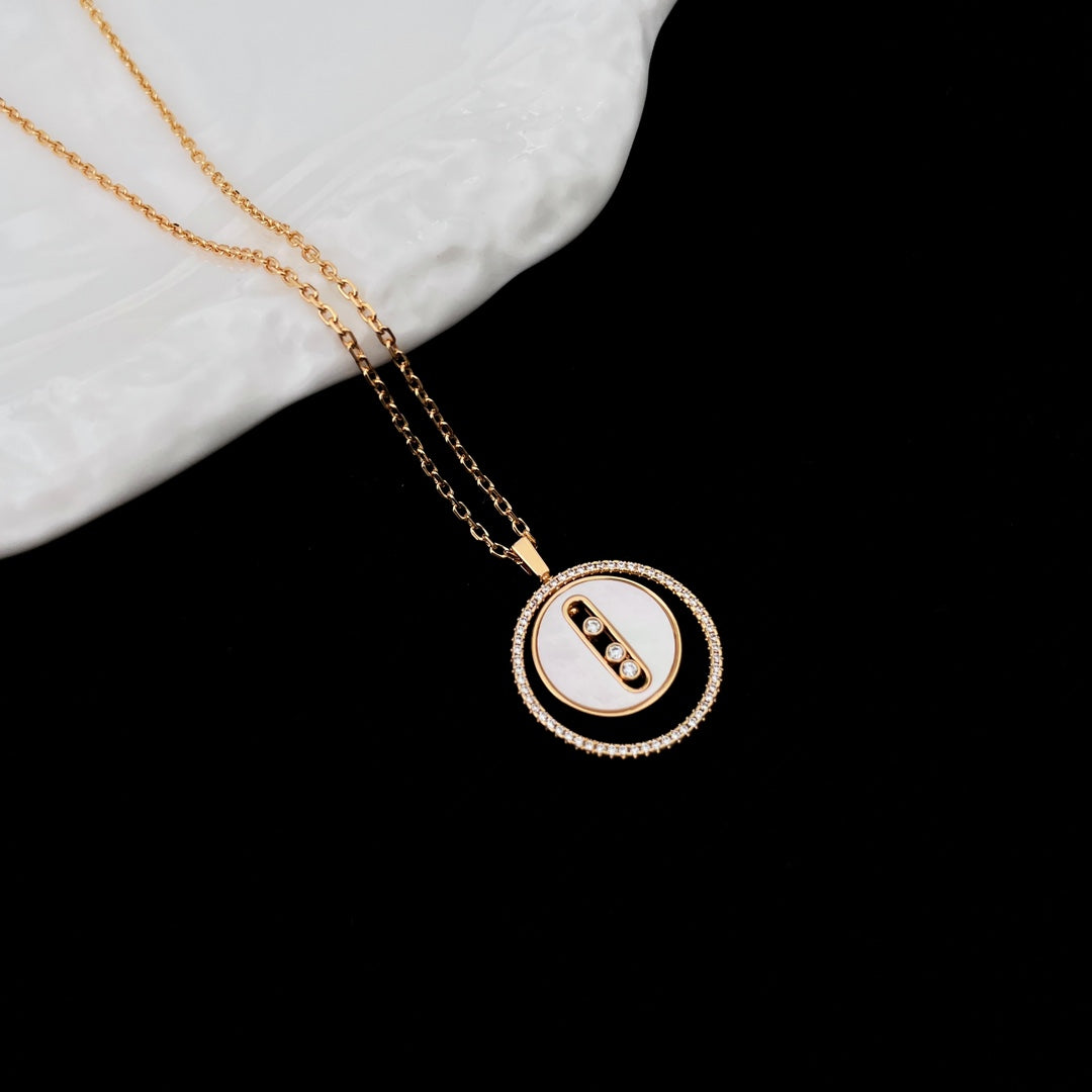 [⭐Maelin]Demo MOVE MM NACRE BLANCHE DIAMOND NECKLACE