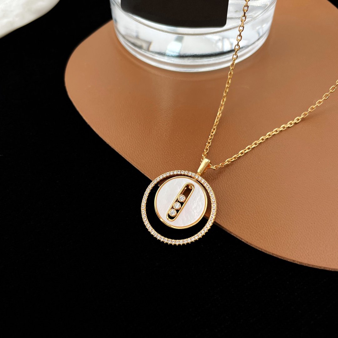 [⭐Maelin]Demo MOVE MM NACRE BLANCHE DIAMOND NECKLACE